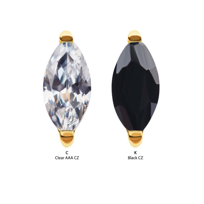 Daniella Prong Push-fit 24K Gold Black