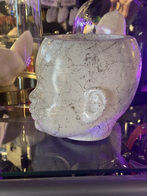 Baby Doll Pot White Marble And Gold