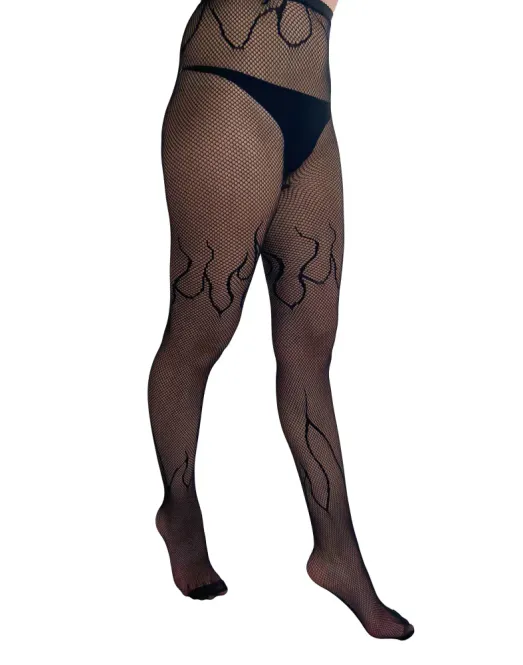 Main Image Flaming Net Tights