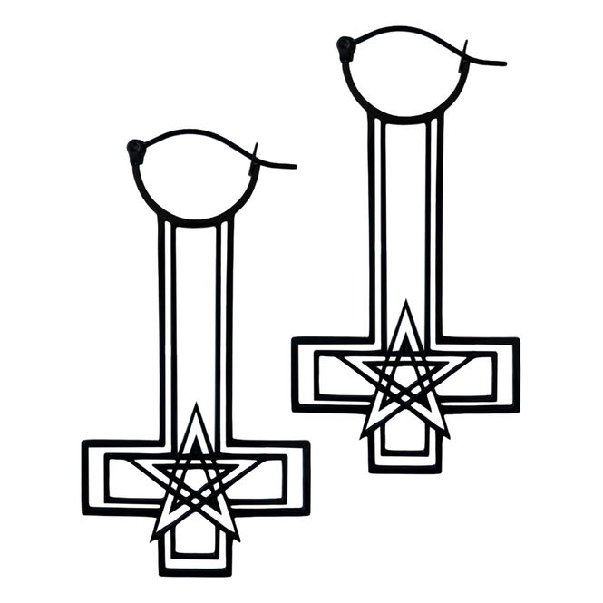 Main Image Cross Pentagram Sinner Hoops