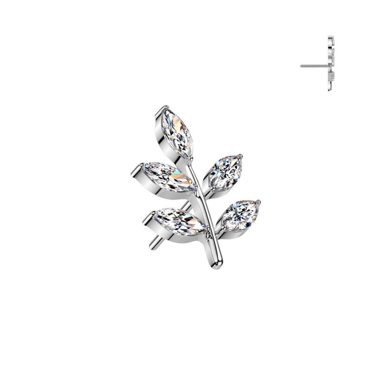 Liza Leaf Crystal Push-fit Clear