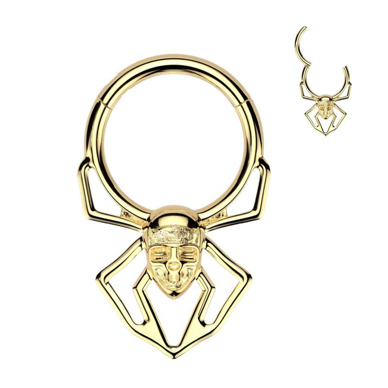 Skullera Hinged Ring Gold