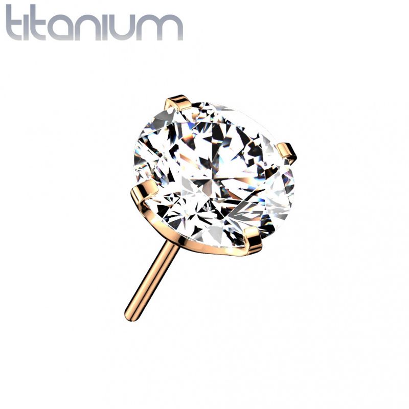 Neo Prong Push-fit Rose Gold Clear