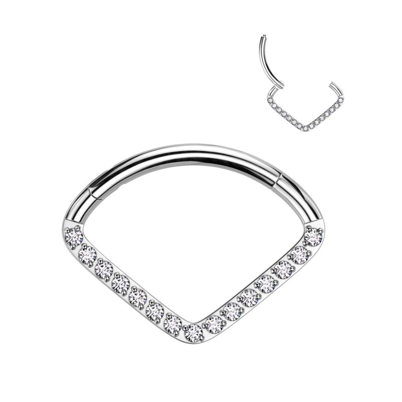 Jill Stones Hinged Ring Clear