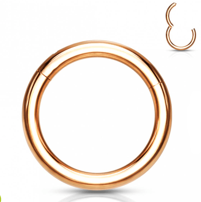 Hovedbilde 1mm Hinged Segment Rings Rose ...