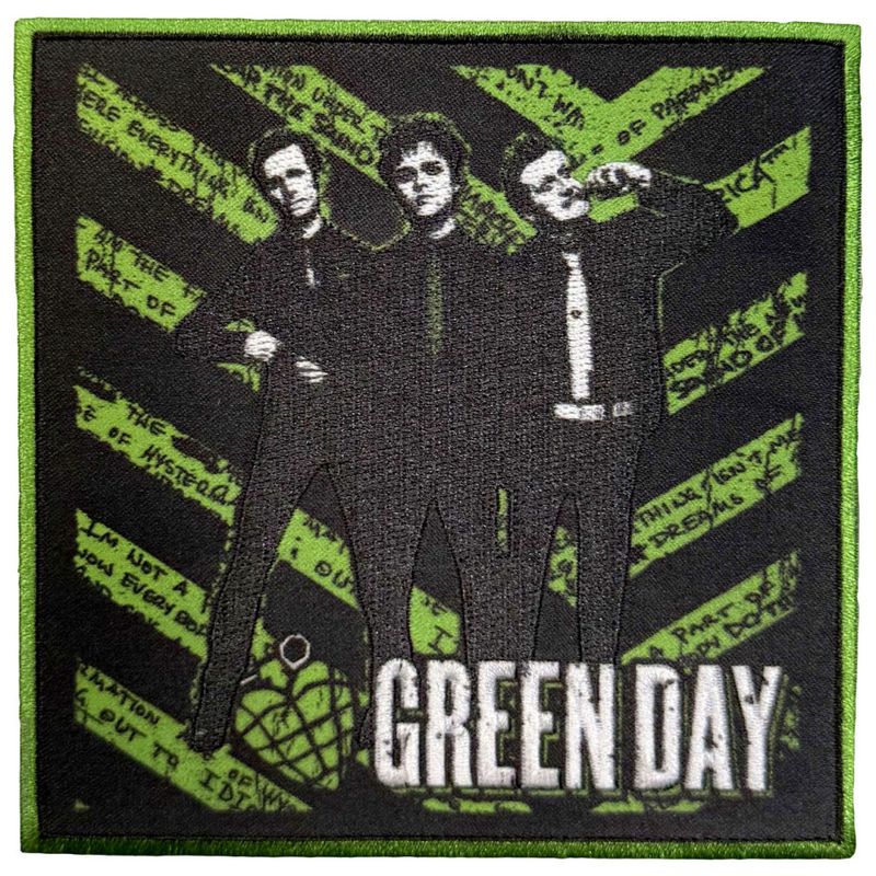 Green Day Standard Patch Green Grenade 