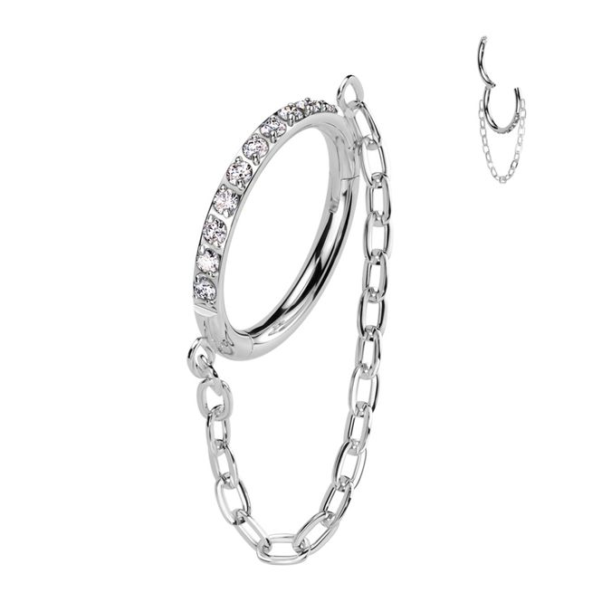 Hoofdbeeld Embla Hinged Chain Ring Clear