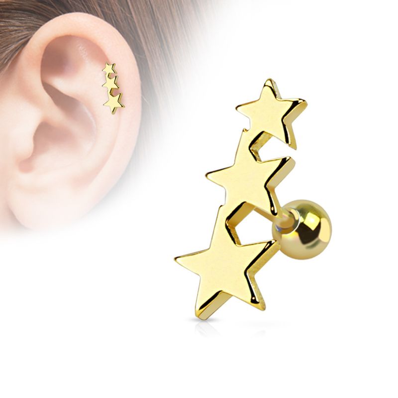 3 Stars Barbell Gold