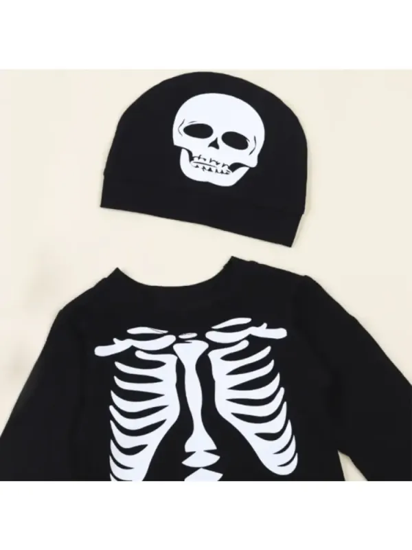 Skeleton Baby Romper & Hat