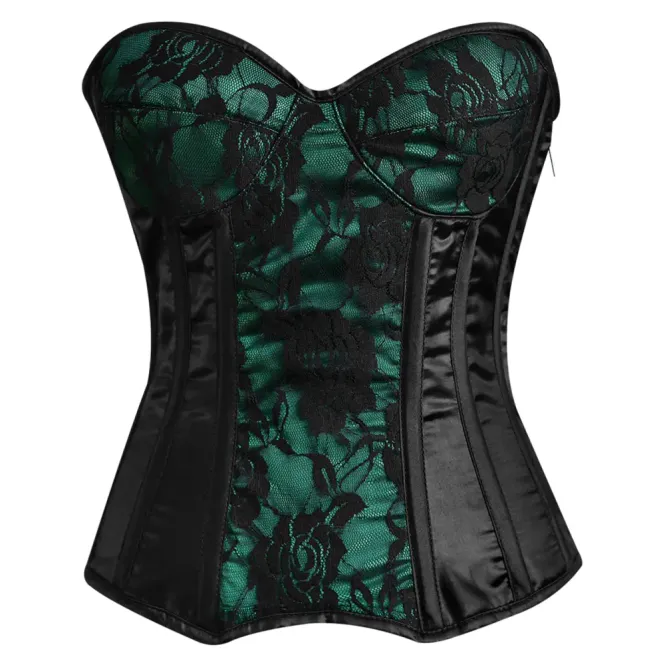 Main Image Envy Black Satin-Lace Over ...