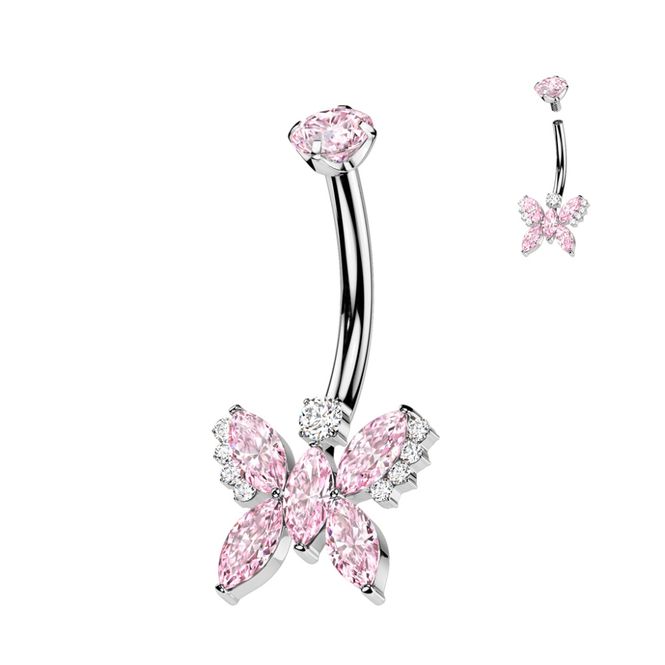 Main Image Crystal Butterfly Belly Ring ...