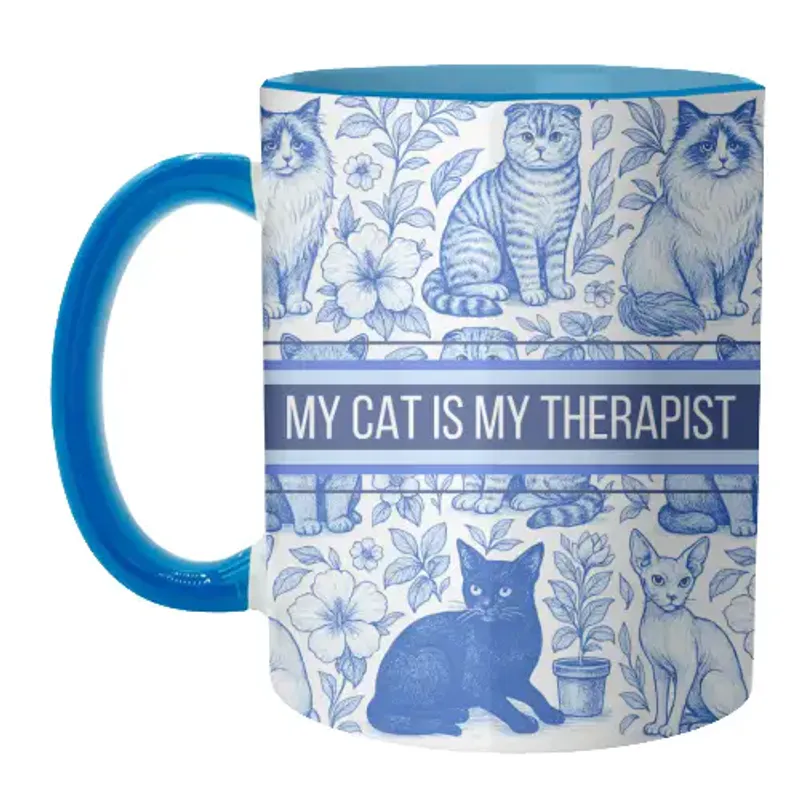 My Cat Is My Therapist Mug