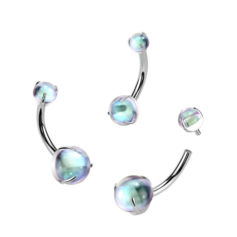 Lume Crystal Ball Belly Ring