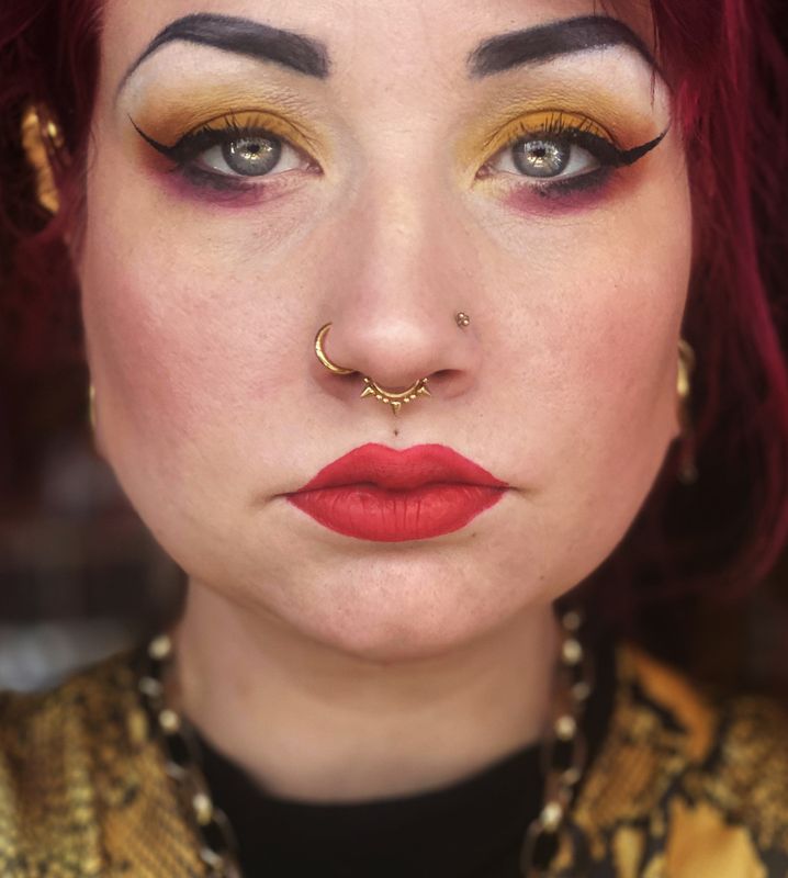 Drac Spikes Hinged Ring Gold