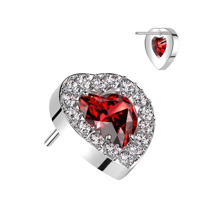 Main Image Aleah Heart Push-fit Red