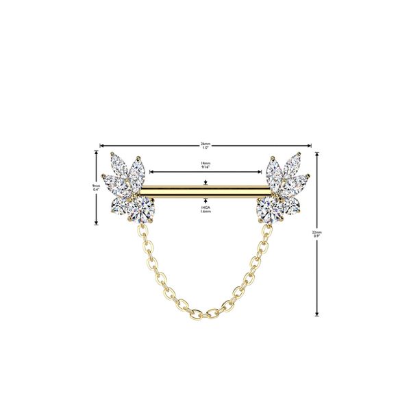 Hovedbilde Dahlia Chain push fit nipple ...