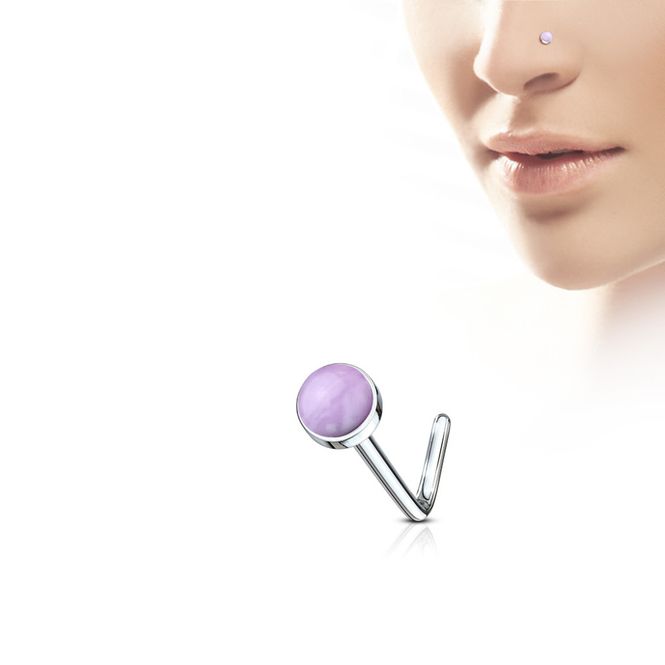 Hoofdbeeld Stone Amethyst Nose Stud L ...