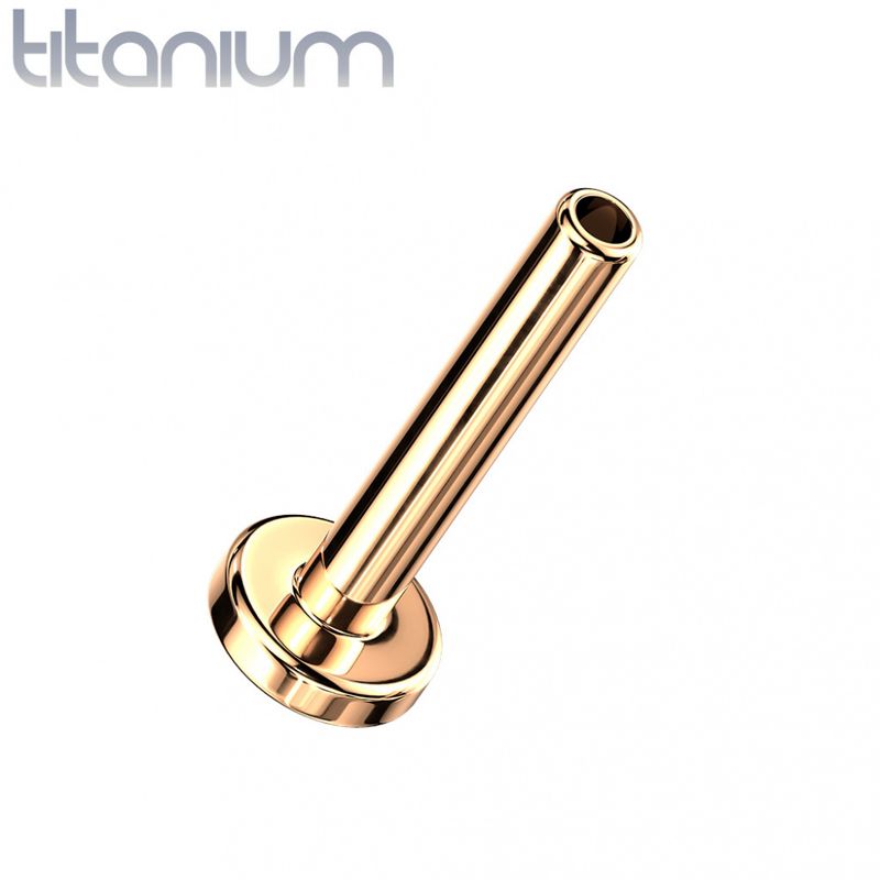 Push-fit Threadless Labret Rose Gold