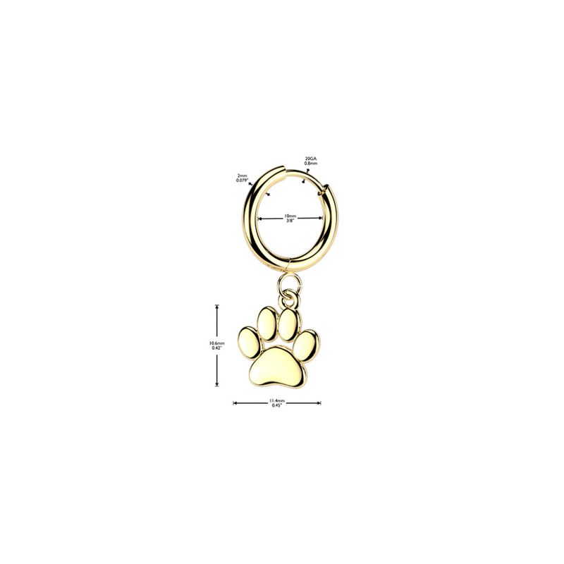 Hoop Earring Paw