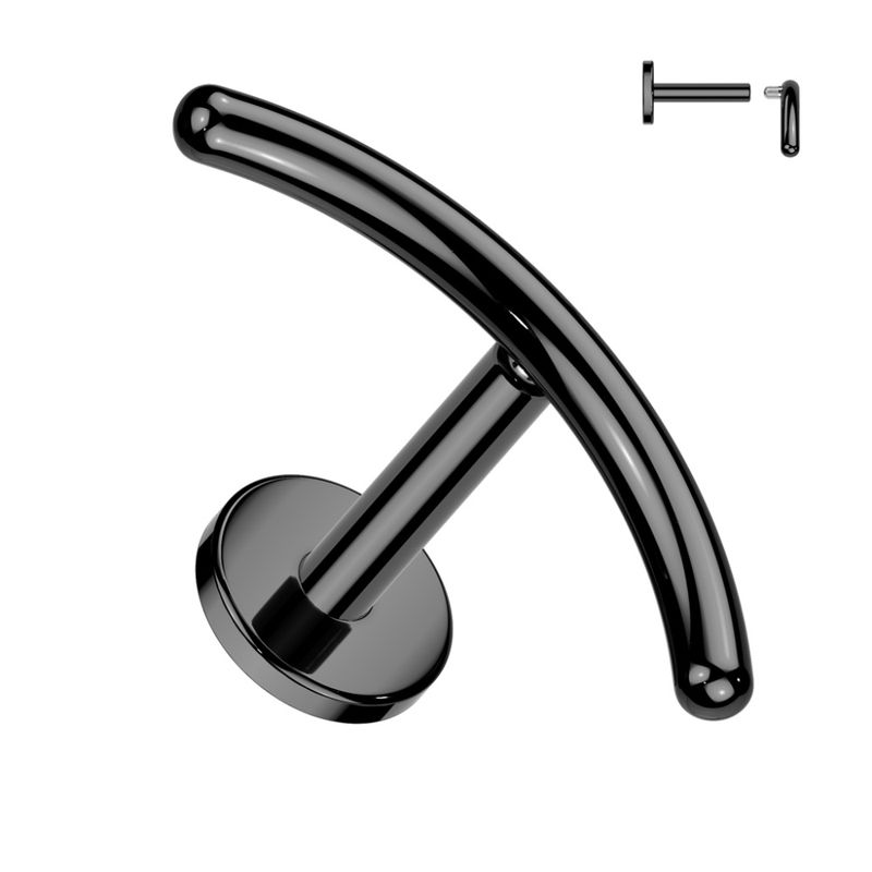 Lynx Plain Internally Threaded Labret Black