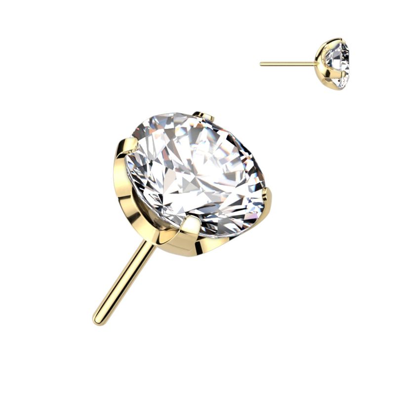 Neo Prong Push-fit Gold Clear