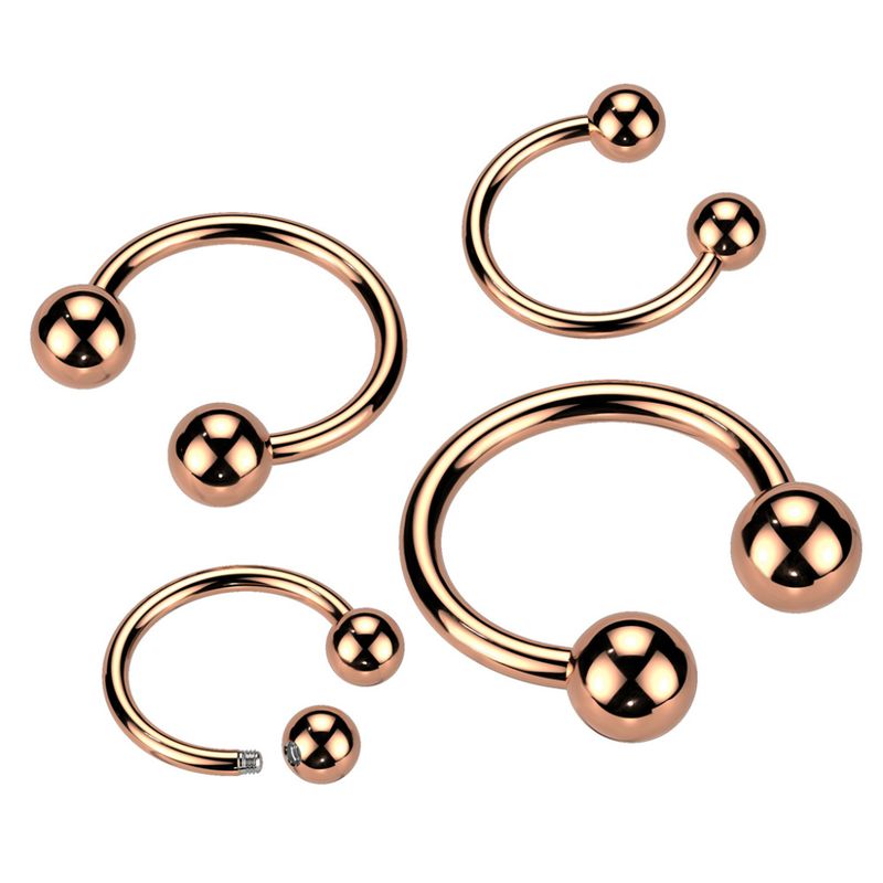 Circular Barbell Rose Gold