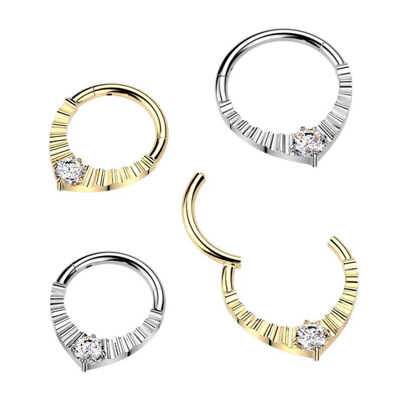 Zalira Zelda Hinged Ring Clear