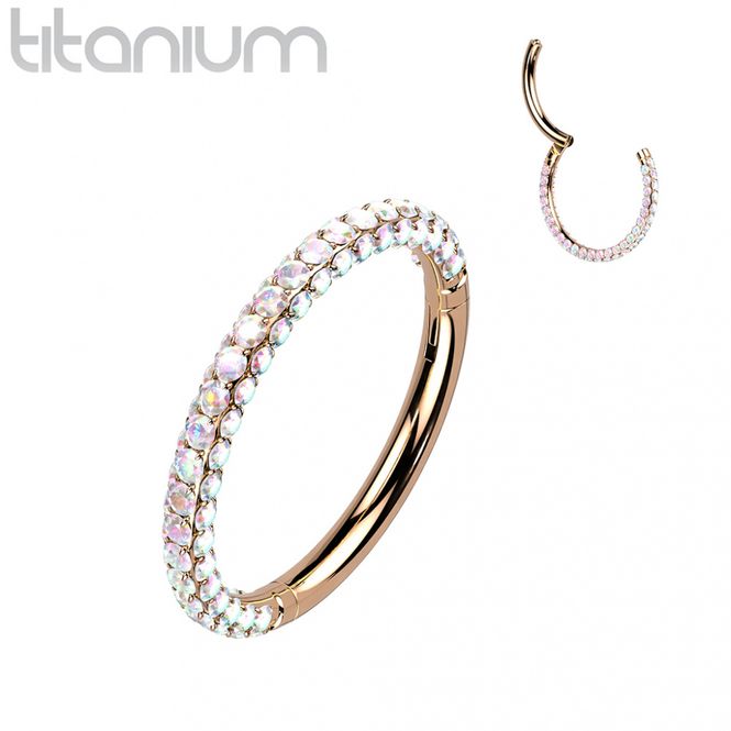 Main Image Siren Hinged Ring Rose Gold ...
