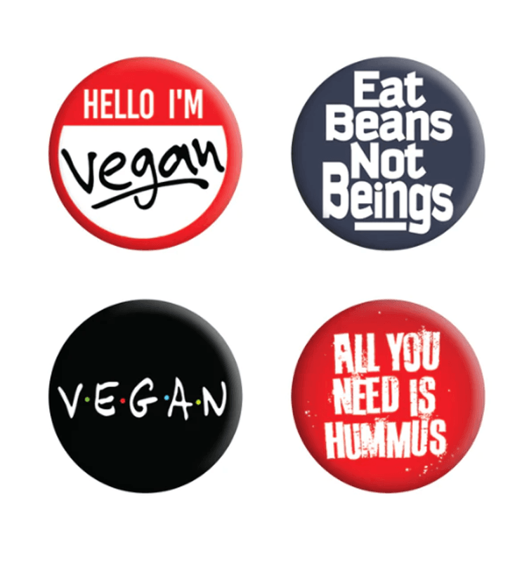 Hello I'm Vegan Badge Pack
