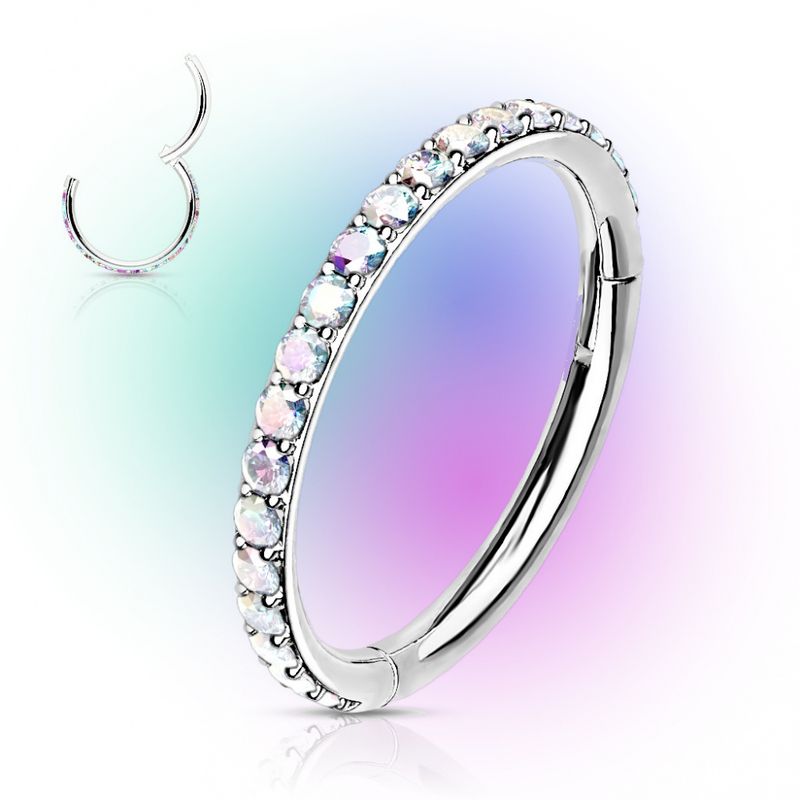 Embla Hinged Segment Ring Aurora Borealis