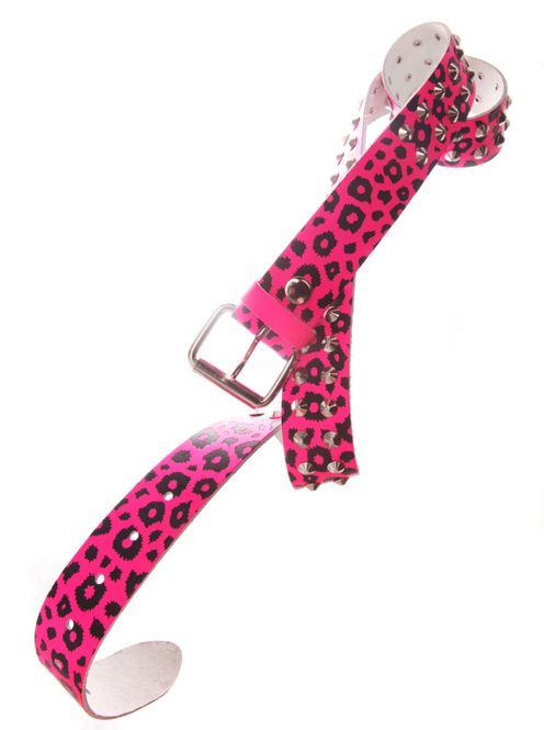 Main Image Pink Leopard Belt 