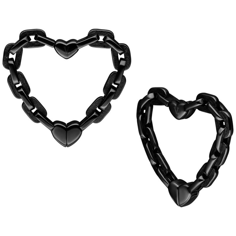 Verena Venus Hearts Earweights Black