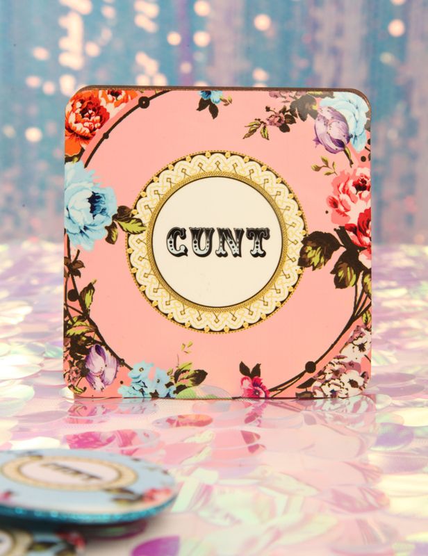 See You Next Tuesday cunt coaster pink
