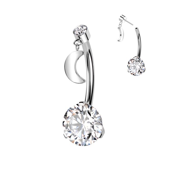 Hovedbilde Moon Belly Ring Push-fit ...