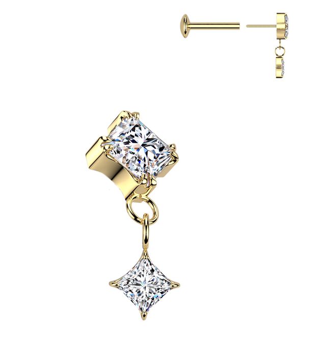 Hovedbilde Eva Dangle Push-fit Gold ...