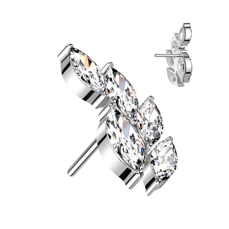 Danielle Leaf Bent Push-fit Clear